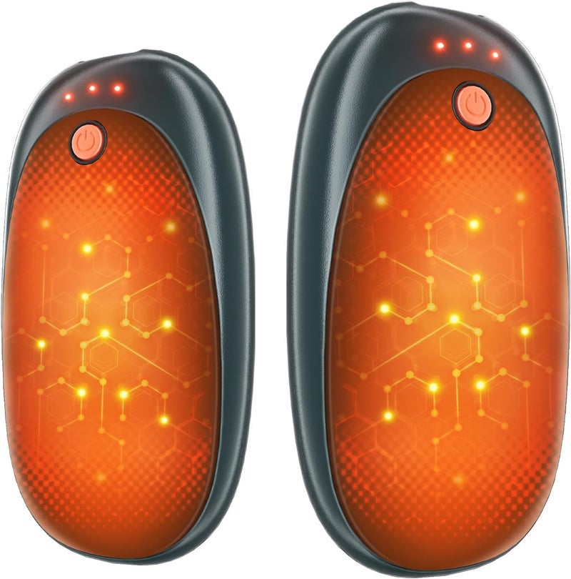 FancyOct Upgrade 20H Heating Time AI Hand Warmers Rechargeable 2 Pack, Rechargeable Hand Warmer,6000mAh Portable Pocket Heater, Golf Accessories, Camping Essentials, Gifts for Men, Women, Camping, Hunting - Image 1